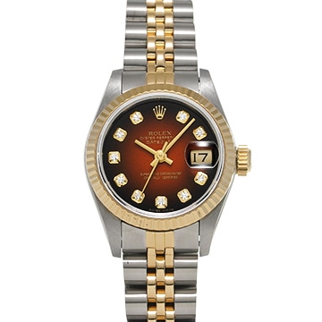 ロレックス デイトジャスト 69173G チェリー・グラデーション/ダイヤモンド レディース 時計 【中古】【wristwatch】
