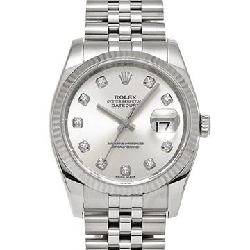 ロレックス デイトジャスト 116234G シルバー/ダイヤモンド メンズ 時計 【中古】【wristwatch】