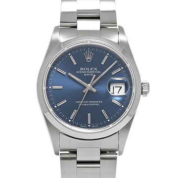 ロレックス オイスターパーペチュアル デイト 15200 ブルー メンズ 時計 【中古】【wristwatch】