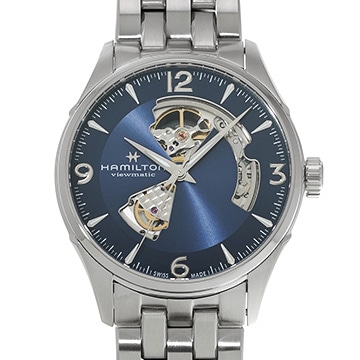 ハミルトン ジャズマスター オープンハート H32705141 ブルー メンズ 時計 【中古】【wristwatch】