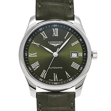 ロンジン マスターコレクション  L2.793.4.09.2 グリーン メンズ 時計 【中古】【wristwatch】
