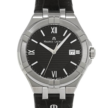 モーリス ラクロア アイコン デイト AI1008-SS001-330-1 ブラック/アンスラサイト メンズ 時計 【中古】【wristwatch】