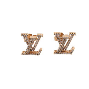 ルイ ヴィトン フープLV アイコニック ゴールド M00609 メタル/ストラス レディース ジュエリー 【中古】【jewelry】