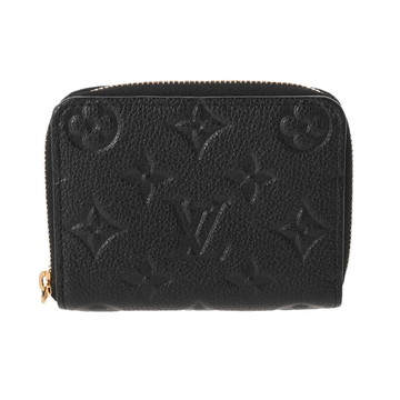 ルイ ヴィトン モノグラムアンプラント ジッピーコインパース ブラック M60574 レザー ユニセックス 財布 【中古】【purse】