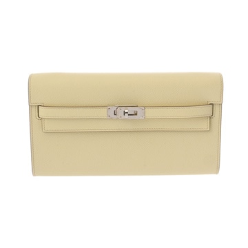 エルメス ケリーウォレット ロングトゥーゴー  ジョーヌミルトン ヴォーエプソン ユニセックス 財布 【中古】【purse】