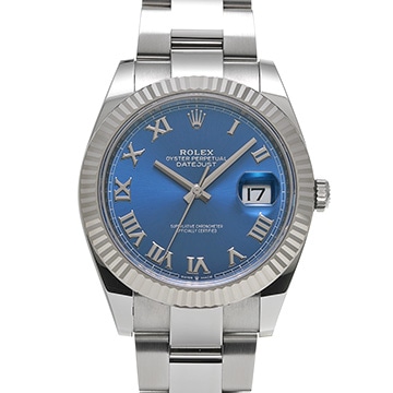 ロレックス デイトジャスト 41 126334 アズーロブルー メンズ 時計 【新品】【wristwatch】