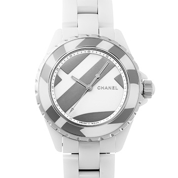 シャネル J12 アンタイトル 38MM H5582 ホワイトラッカー/ロジウム メンズ 時計 【中古】【wristwatch】