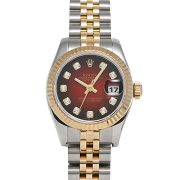 ロレックス デイトジャスト 179173G チェリー・グラデーション/ダイヤモンド レディース 時計 【中古】【wristwatch】