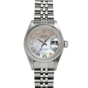 ロレックス デイトジャスト 69174NR ホワイトシェル レディース 時計 【中古】【wristwatch】