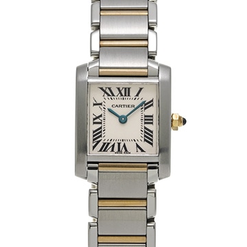 カルティエ タンク フランセーズ SM W51007Q4 シルバー レディース 時計 【中古】【wristwatch】