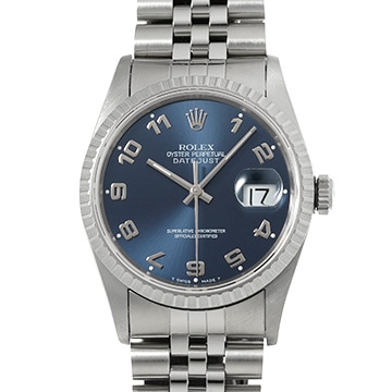 ロレックス デイトジャスト 16220 ブルー メンズ 時計 【中古】【wristwatch】