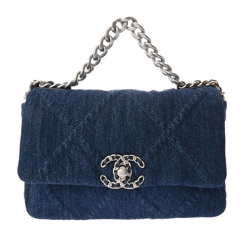シャネル CHANEL19  ココマーク 2WAY  ブルー AS1160 デニム レディース バッグ 【中古】【bag】