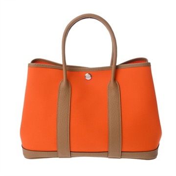 エルメス ガーデンパーティ TPM オレンジ/ビスキュイ ネゴンダ/トワルオフィシエ レディース バッグ 【中古】【bag】