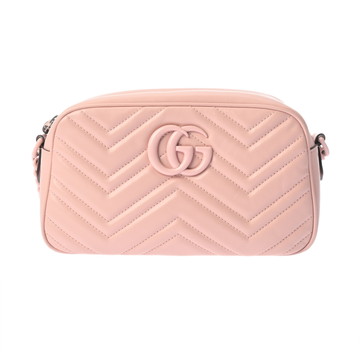 グッチ GGマーモント スモール カメラバッグ ピンク 447632 213317 キルティングレザー レディース バッグ 【中古】【bag】