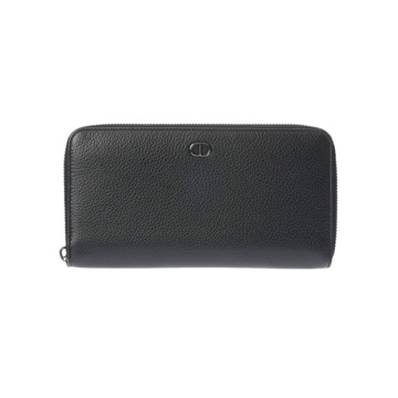 ディオール CD Icon ロングジップウォレット ブラック 2ESBC252CDI_H00N グレインドカーフ レディース 財布 【中古】【purse】
