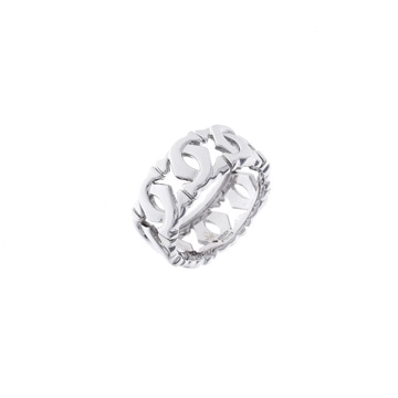 カルティエ アントルラセリング #48 シルバー K10ホワイトゴールド WG レディース ジュエリー 【中古】【jewelry】