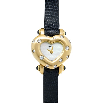 ショパール ハッピーダイヤモンド 13/6639-23 ホワイトシェル レディース 時計 【中古】【wristwatch】