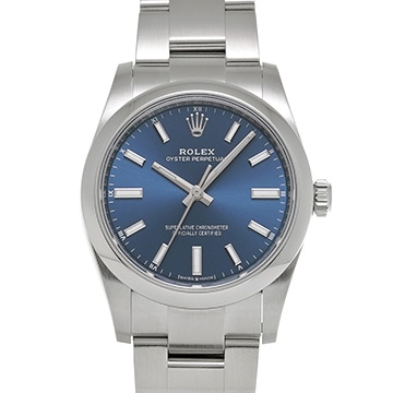 ロレックス オイスターパーペチュアル 34 124200 ブライトブルー ユニセックス 時計 【中古】【wristwatch】