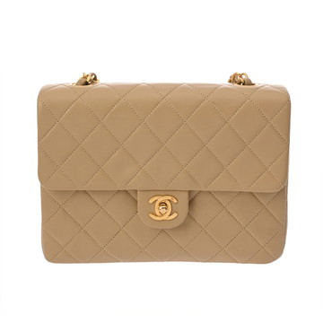 シャネル マトラッセ チェーンショルダー  ベージュ A01163 ラムスキン レディース バッグ 【中古】【bag】