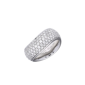 ポメラート ドゥーナリング フルパヴェ シルバー K18ホワイトゴールド WG レディース ジュエリー 【中古】【jewelry】