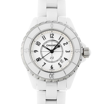 シャネル J12 33MM H0968 ホワイトラッカー レディース 時計 【中古】【wristwatch】