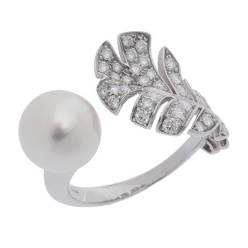 シャネル プリュムリング #51 シルバー J10831 K18ホワイトゴールド WG/パール レディース ジュエリー 【中古】【jewelry】