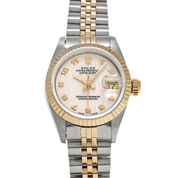 ロレックス デイトジャスト 69173 アイボリーコンピュータ レディース 時計 【中古】【wristwatch】