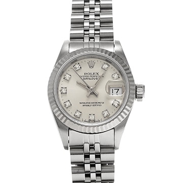 ロレックス デイトジャスト 69174G シルバー/ダイヤモンド レディース 時計 【中古】【wristwatch】