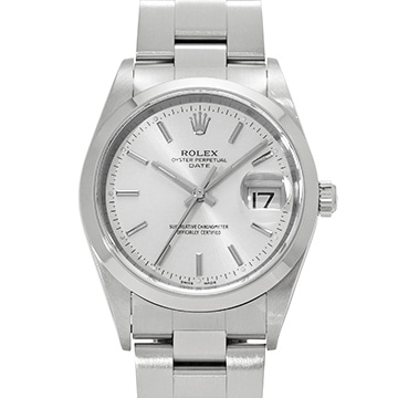 ロレックス オイスターパーペチュアル デイト 15200 シルバー メンズ 時計 【中古】【wristwatch】