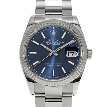 ロレックス デイトジャスト 36 126234 ブライトブルー メンズ 時計 【中古】【wristwatch】