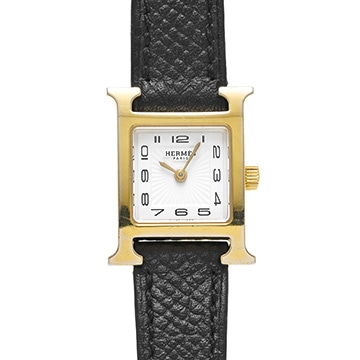 エルメス Hウォッチ ミニ HH1.101 ホワイト レディース 時計 【中古】【wristwatch】
