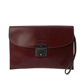 エルメス キリウス ルージュアッシュ ボックスカーフ メンズ バッグ 【中古】【bag】