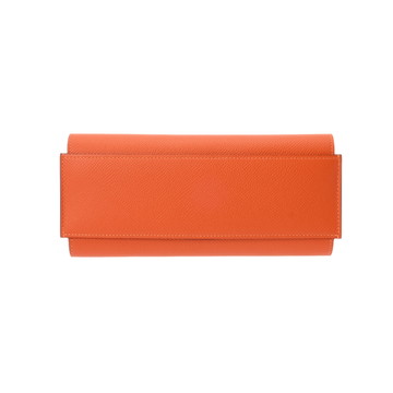 エルメス パッサンロング オレンジ ヴォーエプソン レディース 財布 【中古】【purse】