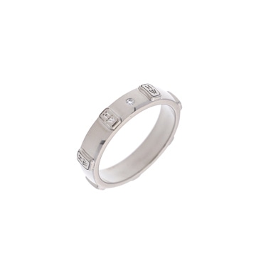ハリー ウィンストン HWロゴ バンドリング 1PD シルバー K18ホワイトゴールド WG レディース ジュエリー 【中古】【jewelry】