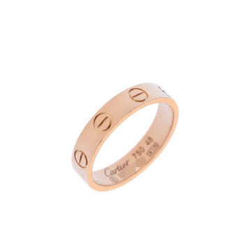 カルティエ ミニラブリング #48 ゴールド K18ピンクゴールド PG レディース ジュエリー 【中古】【jewelry】