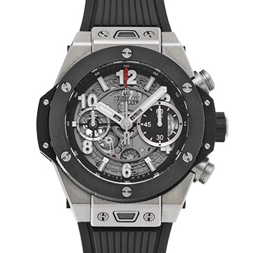 ウブロ ビッグバン ウニコ チタニウム セラミック 441.NM.1170.RX スケルトン メンズ 時計 【中古】【wristwatch】