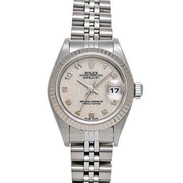 ロレックス デイトジャスト 79174 アイボリーコンピュータ レディース 時計 【中古】【wristwatch】
