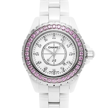 シャネル J12 33MM H2010 ホワイト/ダイヤモンド レディース 時計 【中古】【wristwatch】