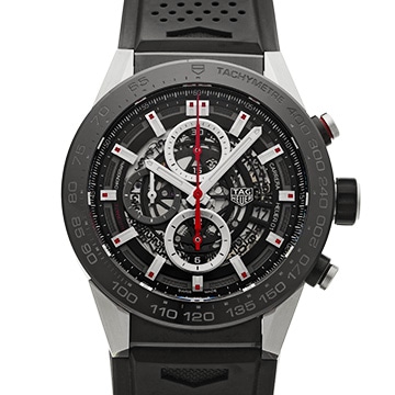 タグ ホイヤー カレラ キャリバーホイヤー01 クロノグラフ CAR2A1Z.FT6044 ブラック メンズ 時計 【中古】【wristwatch】