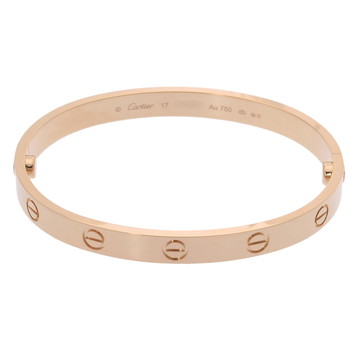 カルティエ ラブブレスレット #17 新型 ゴールド K18イエローゴールド YG レディース ジュエリー 【中古】【jewelry】