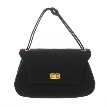 シャネル 2.55 ハンドバッグ ブラック コットン レディース バッグ 【中古】【bag】