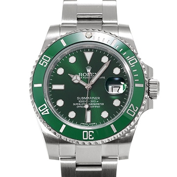 ロレックス サブマリーナ デイト 116610LV グリーン メンズ 時計 【中古】【wristwatch】