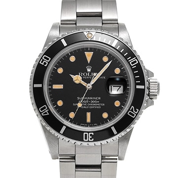 ロレックス サブマリーナ デイト 168000 ブラック メンズ 時計 【中古】【wristwatch】