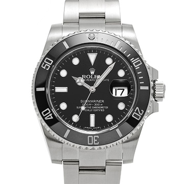 ロレックス サブマリーナ デイト 116610LN ブラック メンズ 時計 【中古】【wristwatch】