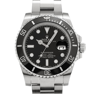 ロレックス サブマリーナ デイト 116610LN ブラック メンズ 時計 【中古】【wristwatch】