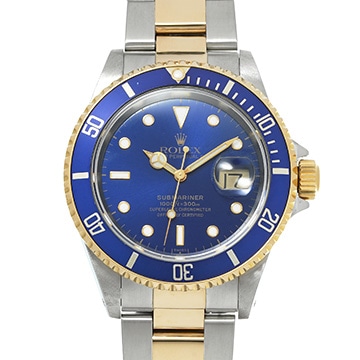 ロレックス サブマリーナ デイト 16613 ブルー メンズ 時計 【中古】【wristwatch】