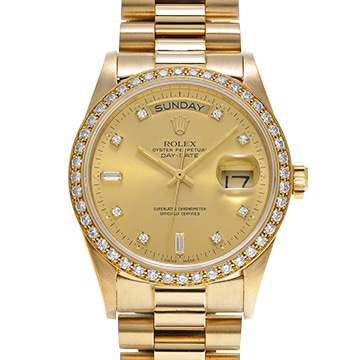 ロレックス デイデイト 18048A シャンパン/ダイヤモンド メンズ 時計 【中古】【wristwatch】