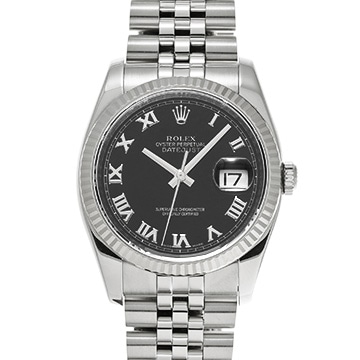 ロレックス デイトジャスト 116234 ブラック メンズ 時計 【中古】【wristwatch】