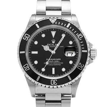 ロレックス サブマリーナ デイト 16610 ブラック メンズ 時計 【中古】【wristwatch】