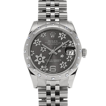 ロレックス デイトジャスト 178344 グレーフラワー ユニセックス 時計 【中古】【wristwatch】